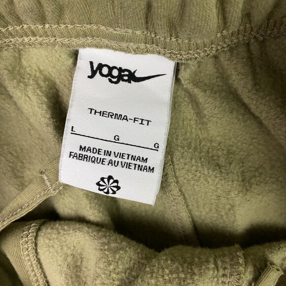 Nike Yoga Sweat Pants Mens Large Olive Green Sweatpants Joggers DM7833-276 - Picture 8 of 15
